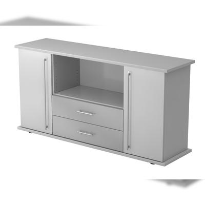 Hammerbacher-Sideboard 2 Türen, 2 Schübe RE Grau/Grau-VSBTS/5/5/RE
