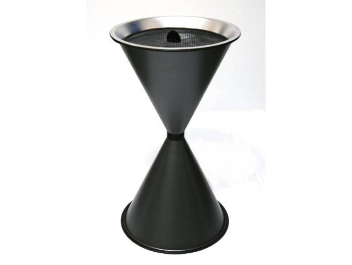 Stand Aschenbecher Diabolo graphit inkl. 25 kg Quarzsand 71x40cm SZAGATO Made in Germany 71x40 cm großer Stand-Aschenbecher für überdachten Außenbereich stehend