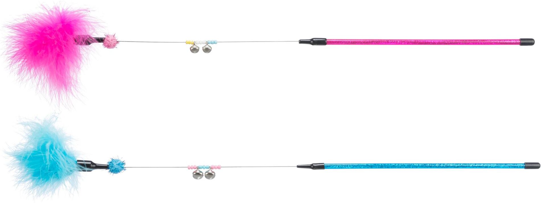 TRIXIE Spielstab mit Feder, Metall / Kunststoff, 55 cm