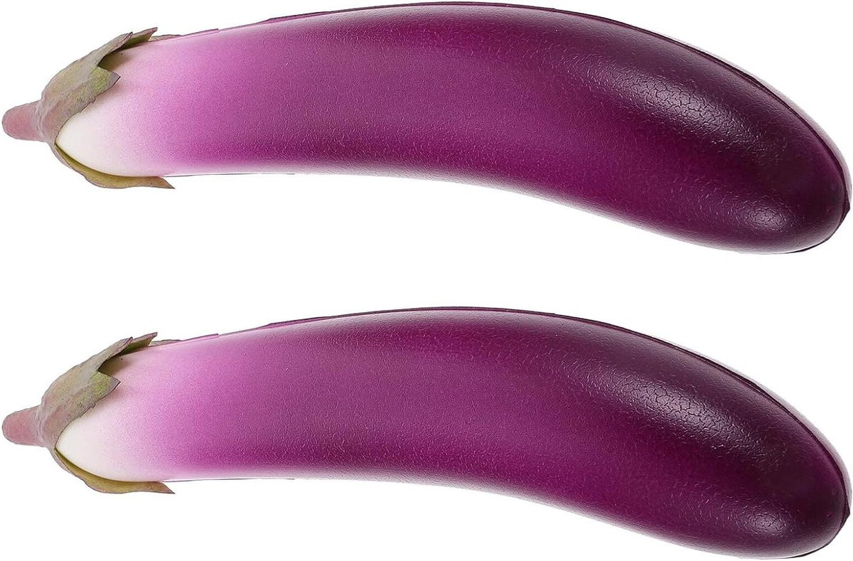 Realistische Nep Aubergine Decoratie - Paars - 26 cm