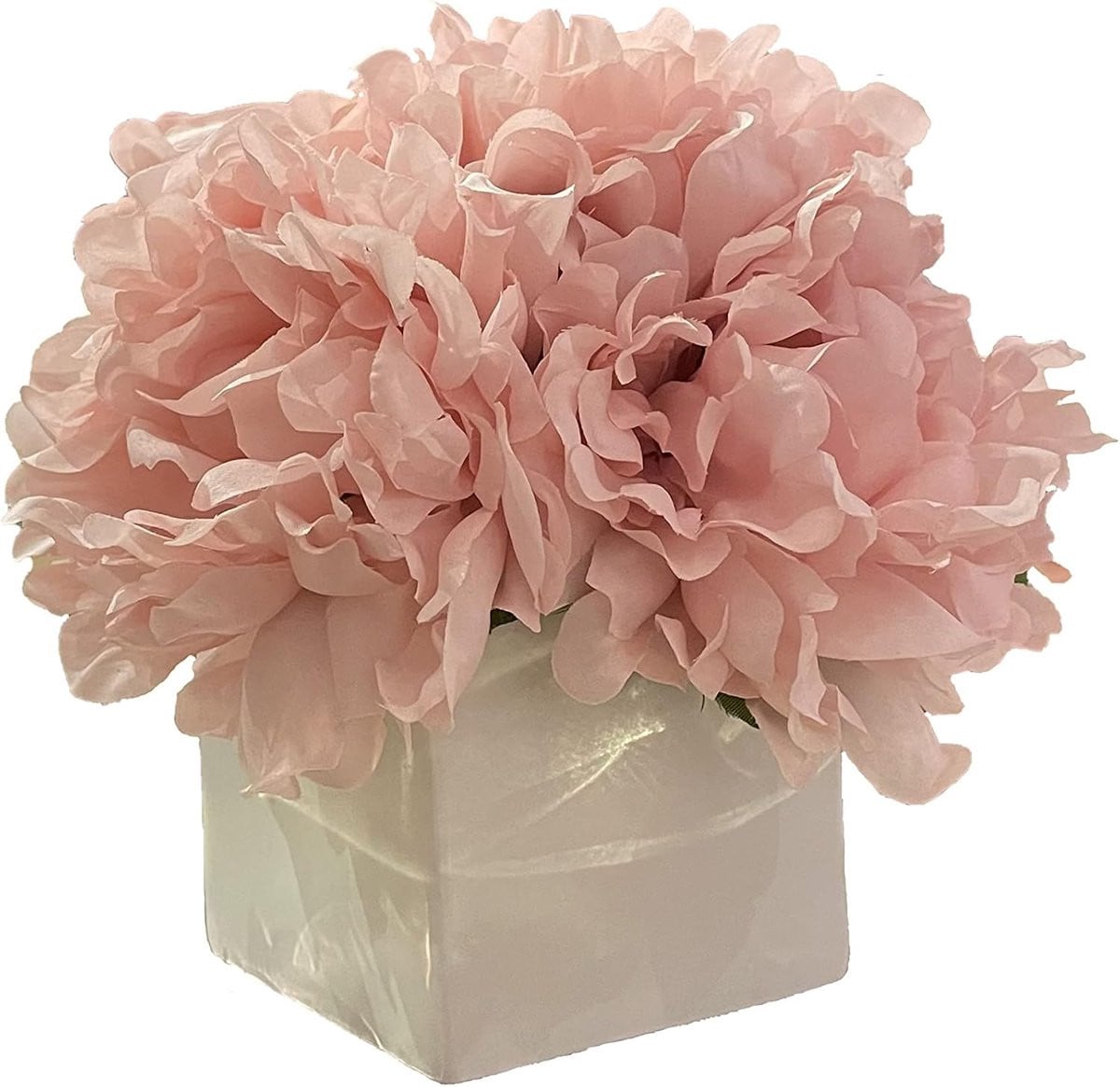 Kunstbloemen met vaas - Neppioenrozen voor sfeervolle decoratie