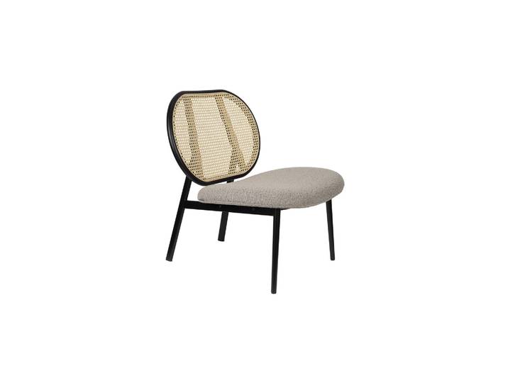 Fauteuil lounge bouclé beige Spike