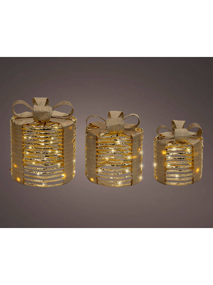 Kaeming Micro-LED-Dekoleuchte "Geschenkschachtel" in Gold - onesize