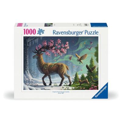 Erwachsenenpuzzle 1000 Teile - Der Hirsch als Frühlingsbote