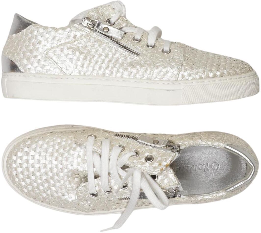 The No Animal Brand Damen Halbschuh, Silber, Gr. EU 39, Kunstleder - Second Hand