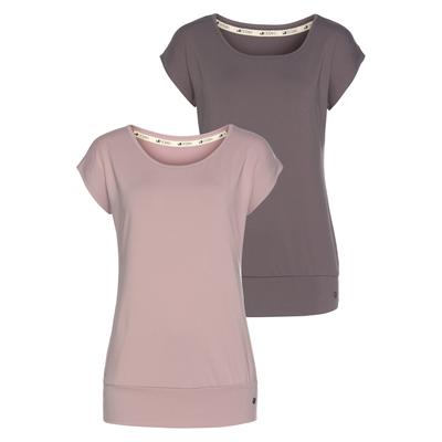 Yoga & Relax Shirt OCEAN SPORTSWEAR "Soulwear - Essentials Yoga Shirts", Damen, Gr. 40, rosa (rose, mauve), Single Jersey, Obermaterial: 92% Polyester, 8% Elasthan, figurbetont hüftbedeckend, Rundhals, Shirts, leicht überschnittene Schultern,...