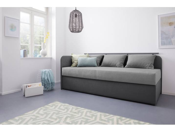 Polsterliege MAINTAL Diana , grau (grau, anthrazit), B:83cm, Komplettbetten, Polsterliege
