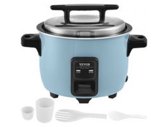 VEVOR Cuiseur à Riz Commercial, Auto-cuiseur de Riz 50 Tasses 10 Litres, Grand Pot Intérieur Antiadhésif, Cuisson Rapide, Maintien au Chaud 24 Heures, avec Tasse Doseur et Spatule, pour Restaurant