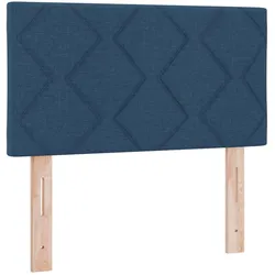 vidaXL, Boxspringbett, Boxspringbett mit Matratze mit Kopfteil Blau 80 x 200 cm Stoff (80 x 200 cm)