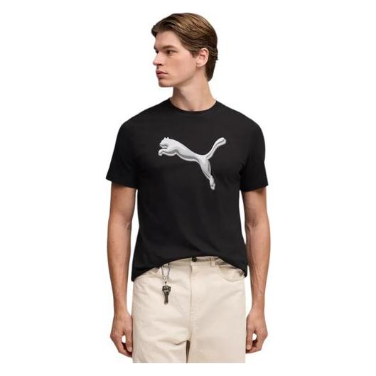 Puma Schwarzes T-Shirt Mit Katzenlogo (XL) (70051600)