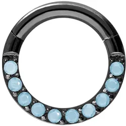 Titan Segmentring Clicker EINGEFASSTE SYNTHETISCHE TÜRKISE