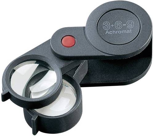 Eschenbach 11869 Einschlaglupe Vergrößerungsfaktor: 3 x, 6 x, 9 x Linsengröße: (Ø) 23mm Schwarz