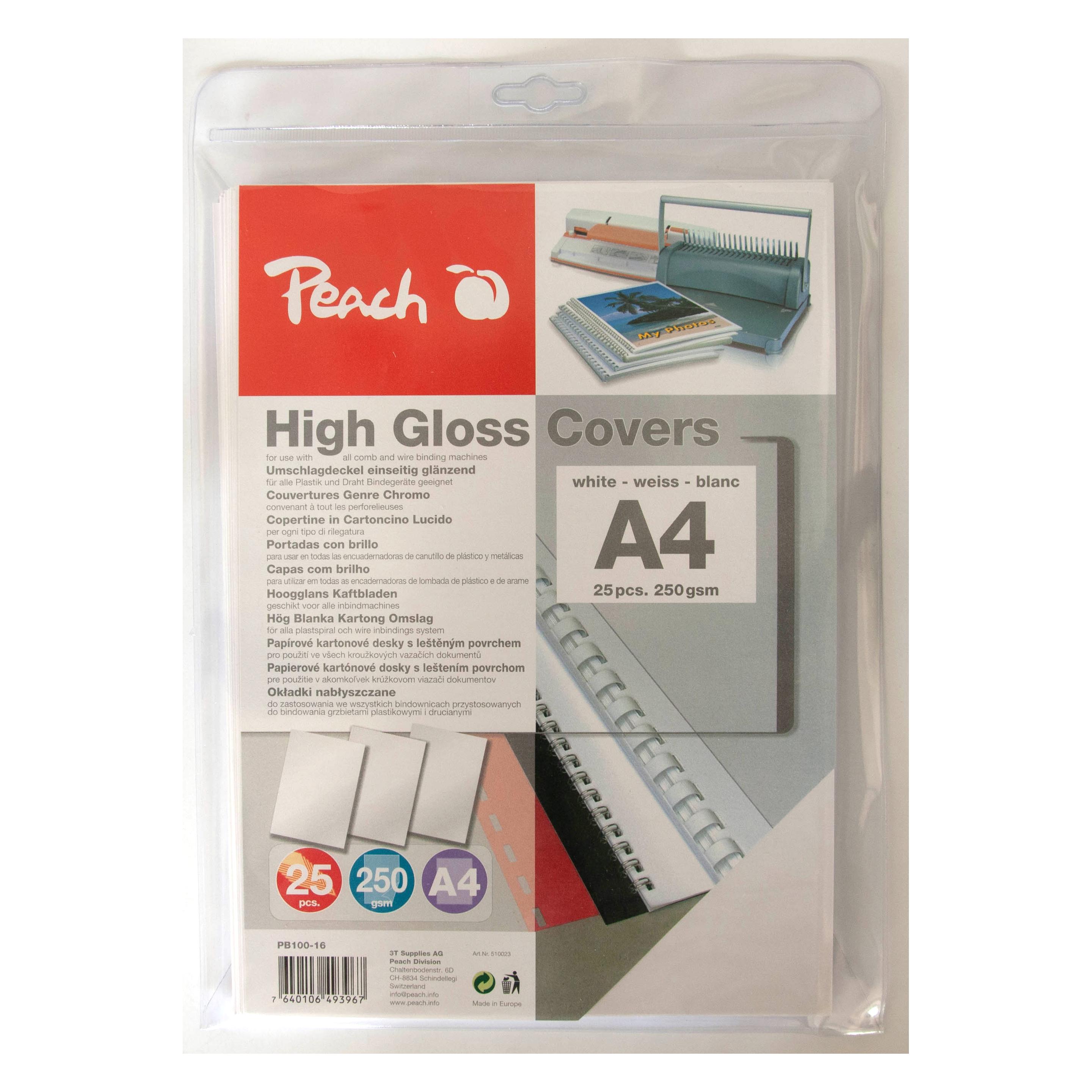 Peach Rückseite, glanz, 250g, weiss, 25 Stk. (510023)