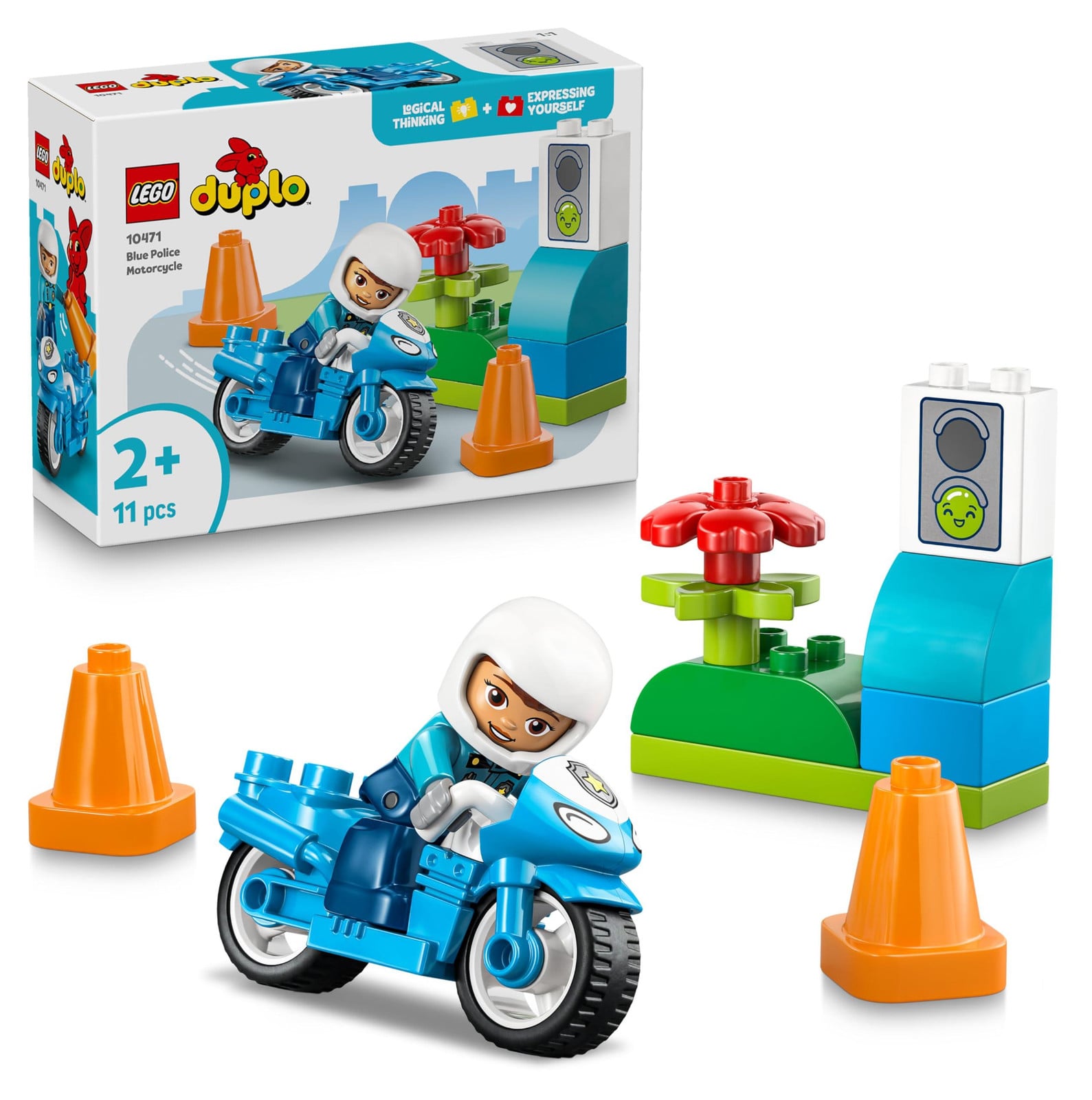 LEGO DUPLO Mijn Stad Blauwe Politie Motor 10471