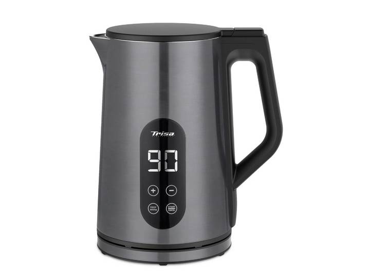Trisa Electronics Wasserkocher, Anthrazit, Schwarz, Kunststoff, 22.5x25.7x16.2 cm, Kochgeschirr, Küchengeräte, Wasserkocher
