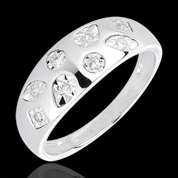Edenly Diamantring Tutti-Frutti in WeiÃŸgold