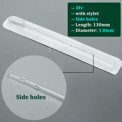 Inspire Curations Veterinary Cat Urinary Catheter With Stylet 3Fr & 4Fr 1.0mm Side Holes 12 Pieces