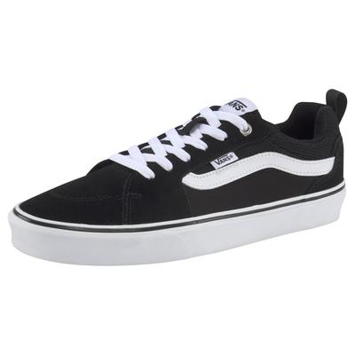 Sneaker VANS "Filmore", Herren, Gr. 44, schwarz-weiß (schwarz, weiß), Leder, Textil, Schuhe Skaterschuh Sneaker low, angelehnt an das Design vom Sk8 Low