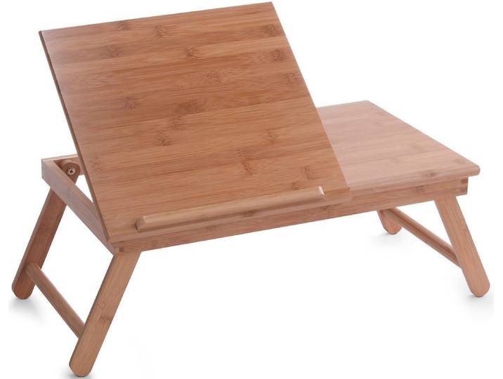 Laptop Tablett ZELLER PRESENT, beige (natur), Bambus, Tabletts, Laptop Tablett