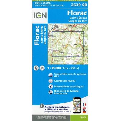 Florac.Ste-Énimie.Gorges du Tarn 1:25 000, Karte von Collectif Ign, IGN Frankreich, 978-2-7585-4627-6