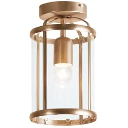 Steinhauer Deckenleuchte PIMPERNEL, Ø 16cm, E27, bronze gebürstet / Glas klar STE-5973BR
