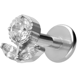 Titan Labret mit Innengewinde KRISTALLBLUME