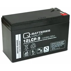 Q-Batteries 12LCP-9 / 12V - 9Ah Blei Akku Zyklentyp AGM - Deep Cycle VRLA