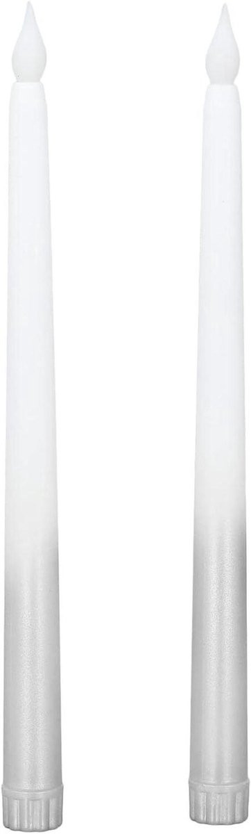 Zilveren LED Kaarsen - Vlamloze Sfeerverlichting - 1 Stuk