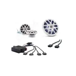Caliber CSM20RGB/W 2-Wege Koaxial Marine Lautsprecher+CSM-EXWIRE 2,5 m Kabel+...