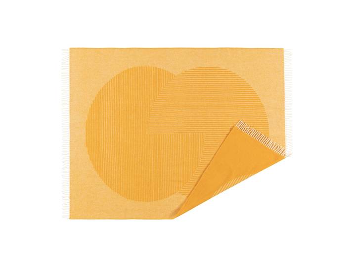 NJRD Plaid en laine Circles 130x185 cm Jaune