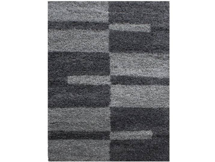 Tapis shaggy à motifs traits anthracite 120x170cm