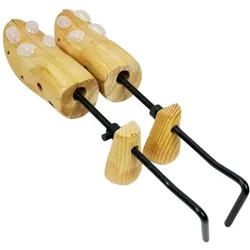Herzberg Home & Living 2-Wege Schuhspanner aus Zedernholz mit Druckpunkt-Entlastung für Damenschuhe, Schuhspanner, Braun
