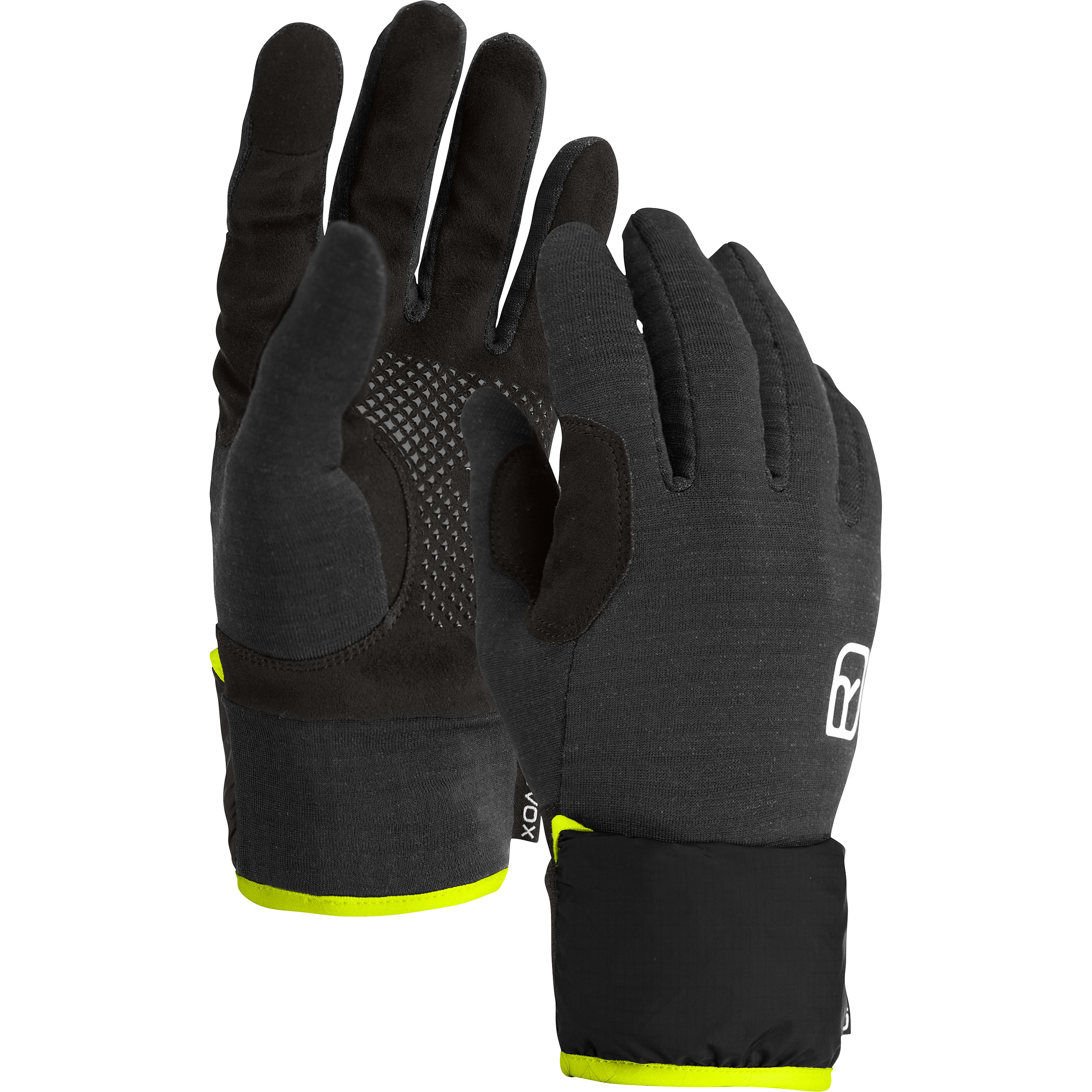 Ortovox Fleece Grid Cover Herren Fingerhandschuhe schwarz Größe S Trekking Hautfreundlich Wasserabweisend