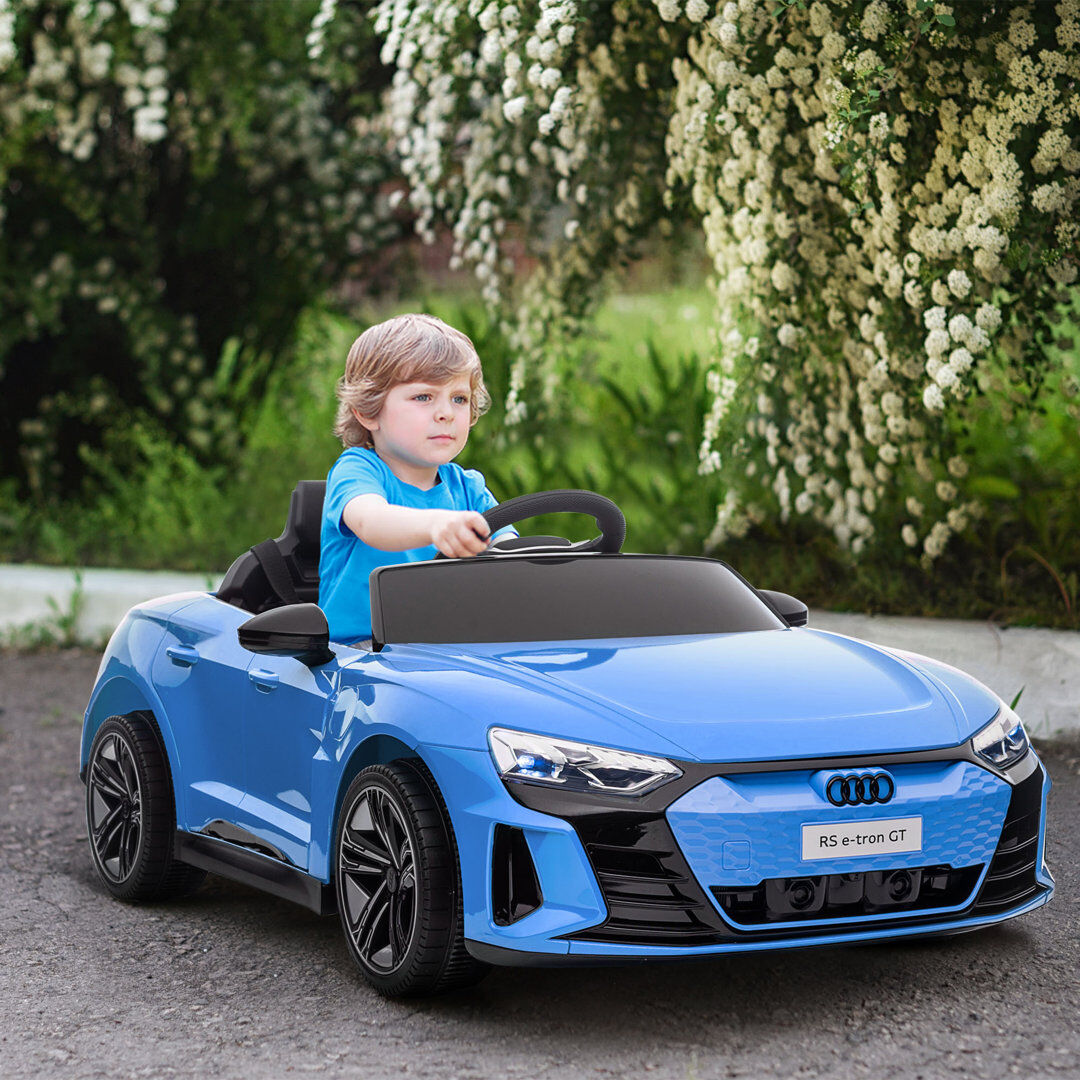 Zoomie Kids Algot Zoomie Audi RS e-tron GT Licensed Electric Car for Kids 12V Music Blue 1