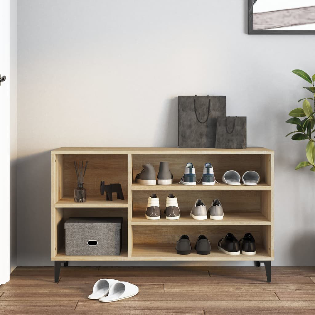 Metro Shoe Cabinet 102x36x60 cm Engineered Wood Sonoma Oak