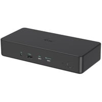 USB 3.0 / USB-C / Thunderbolt 3 Professional Dual 4K Display Docking Station Gen2 Power Delivery 100W, Dockingstation schwarz, Anschluss per USB/Thunderbolt 3/4
