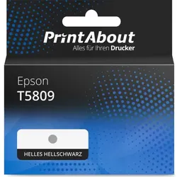 Druckerpatrone kompatibel mit Epson T5809 - Helles Hellschwarz