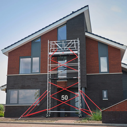 Altrex Fahrgerüst RS Tower 51 Aluminium mit Holz-Plattform 6,20m AH schmal 0,75x1,85m