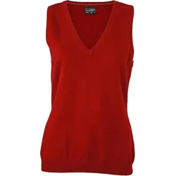 James & Nicholson Damen V-Ausschnitt Pullunder Pullover JN656 bordeaux XS
