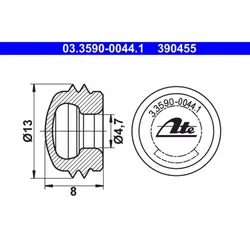 ATE 03.3590-0044.1 Verschluss-/Schutzkappe