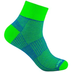 Wrightsock, Unisex, Sportsocken, Coolmesh II Quarter Socke (M), Grün