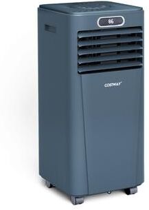 Costway 10000 BTU 4-in-1 Portable Air Conditioner with Dehumidifier and Fan Mode-Dark Blue