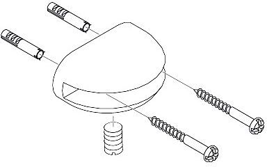 Hansgrohe Halter Axor für Glasablage chrom 40255000