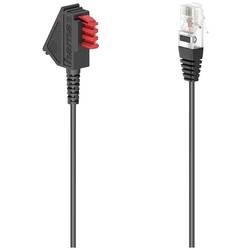 hama 00201117 DSL-Box-Kabel, TAE-F-Stecker - Modular-Stecker 8p2c, 10 m, Schwarz