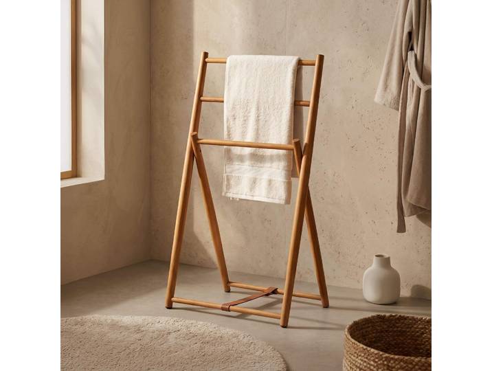 Porte serviettes en bois massif de teck - Cannella