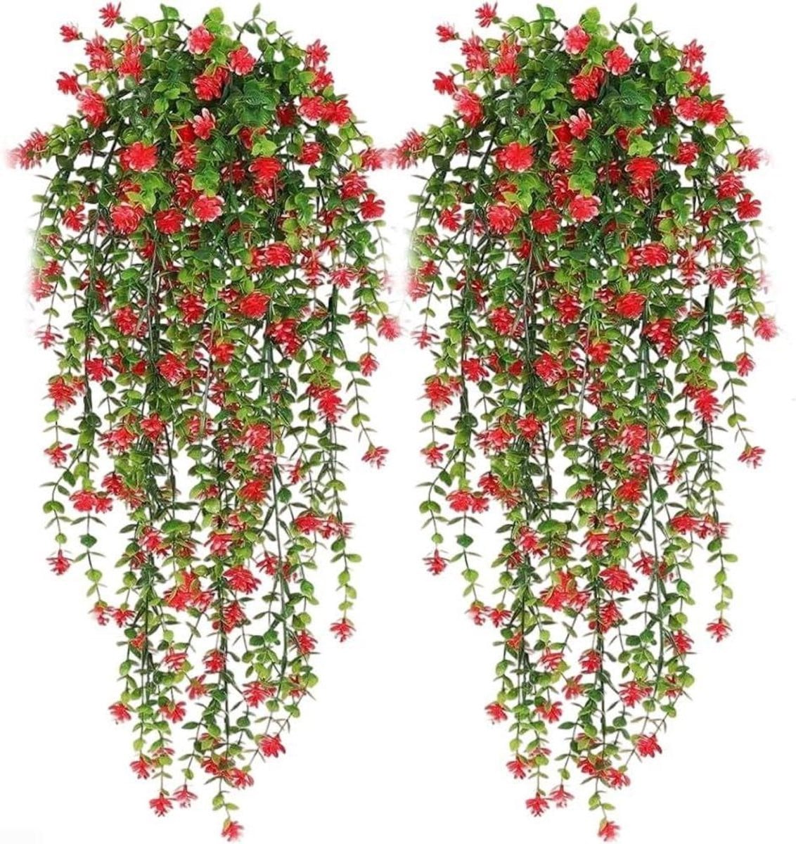 UV-bestendige paarse kunsthangplant voor huisdecoratie, 76 cm