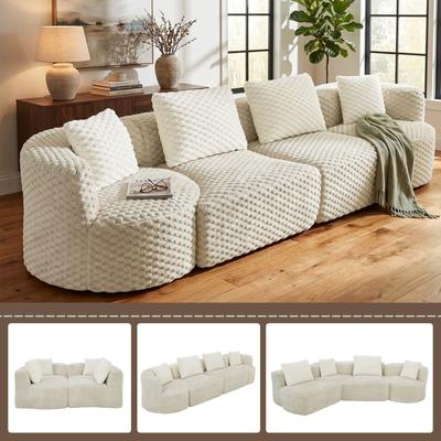Loedds Polyester Modular Sectional Sofa with Deep Seats