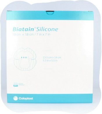 Biatain Silicone Schaumverband Ferse 18x18 cm 5stk