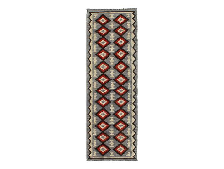 Kelim Afghan Teppich 85x249 Handgewebt Orientteppich Läufer Wolle