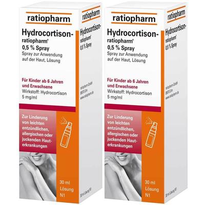 Hydrocortison Ratio 0.5% Doppelpack 2x30 ml Spray